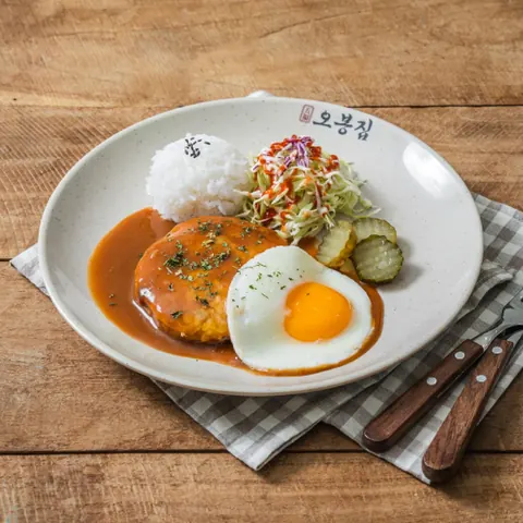 오봉집 고기완자정식(어린이메뉴) 메뉴 사진